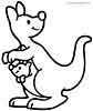 kangaroo Zoo animals coloring pages