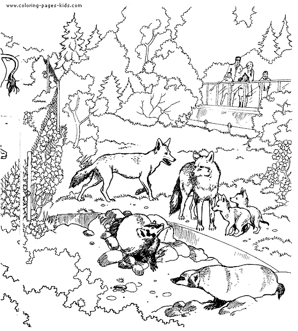 Zoo animal coloring page