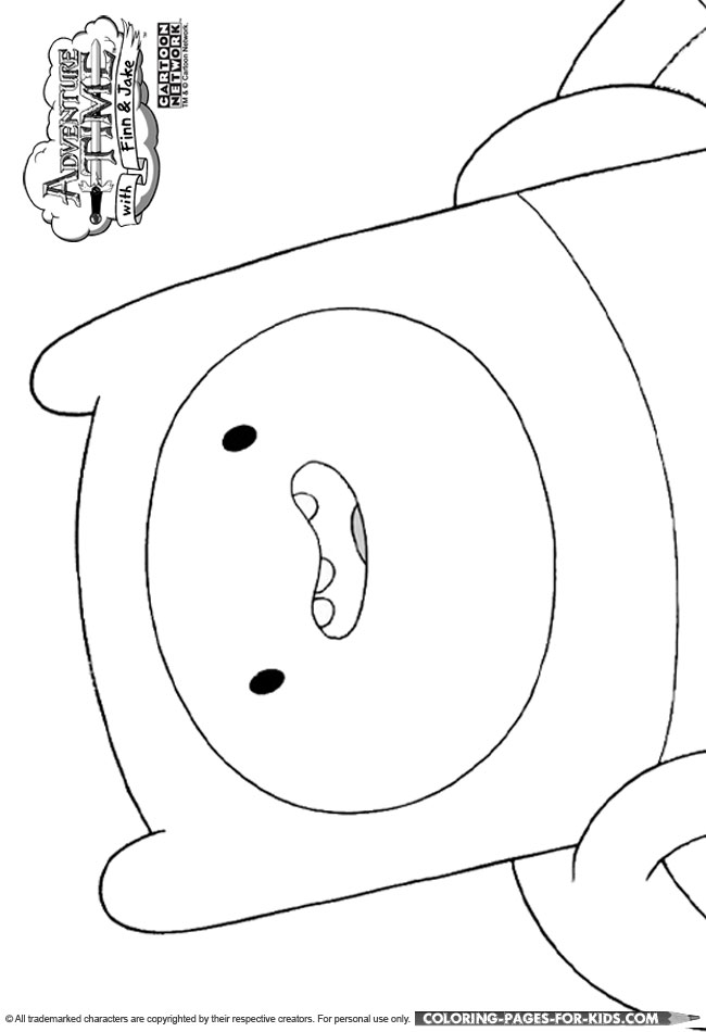 Adventure Time Finn coloring page