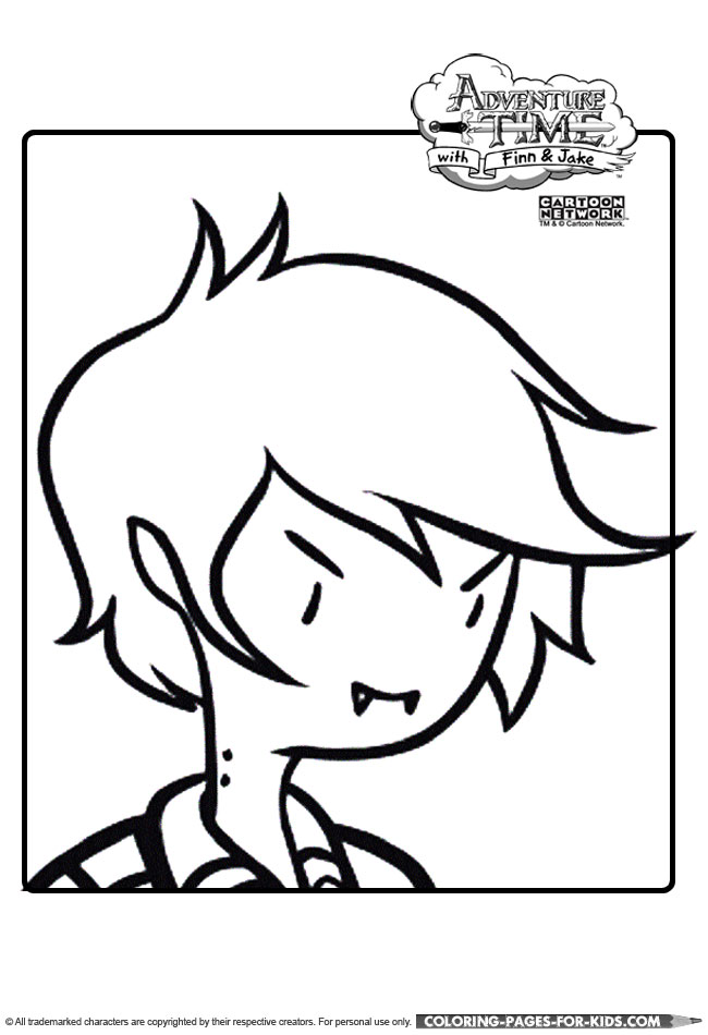 Adventure Time Marshall Lee colouring page