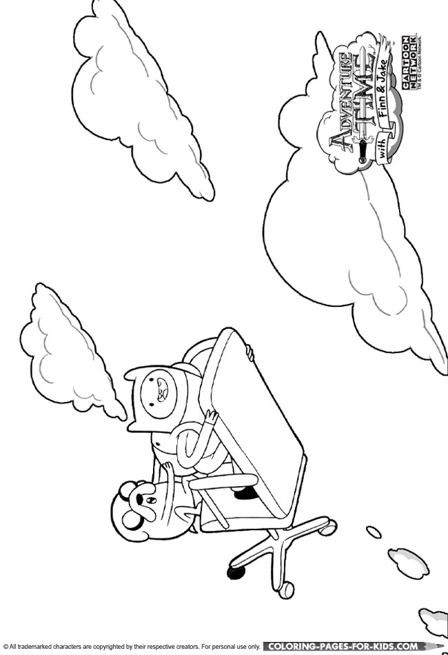 Adventure Time colouring sheet