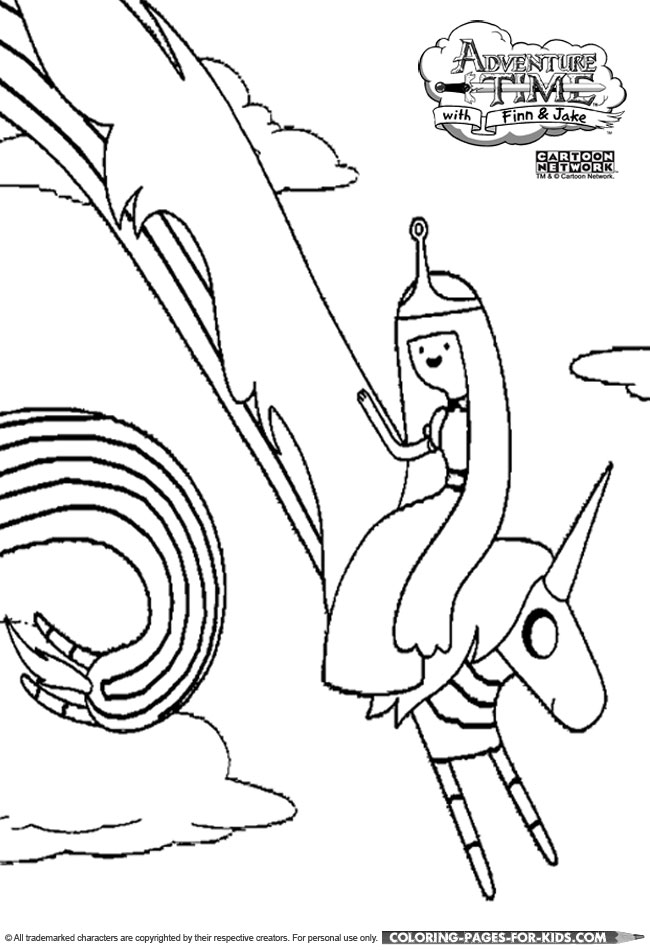 adventure time coloring pages all princesses