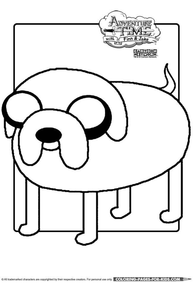 Jake the Dog coloring sheet for kids