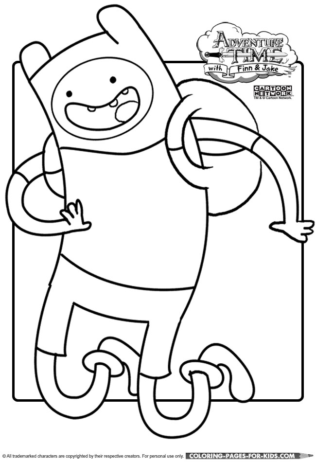 Finn And Jake Colouring Pages Adventure Time Coloring Page For Kids To Print Finn the