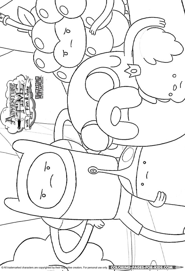 Adventure Time coloring for kids
