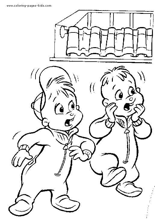 Alvin and Simon, Alvin and the Chipmunks color page