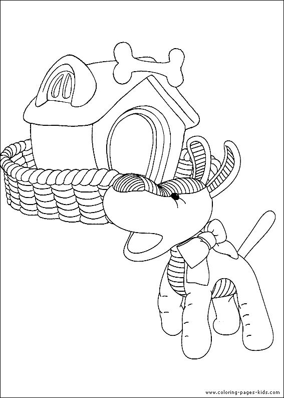 Tiffo from Andy Pandy color page plate coloring sheet printable coloring picture