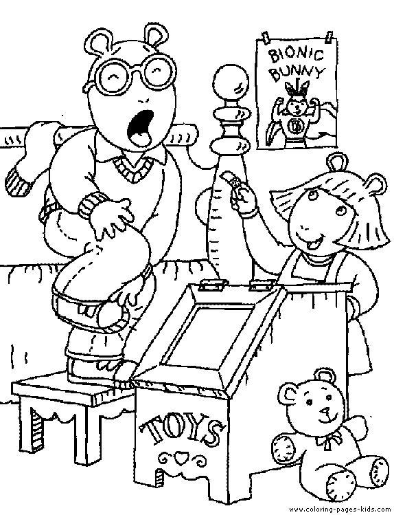 Arthur color page - Coloring pages for kids - Cartoon characters ...