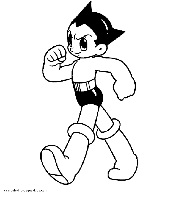astro boy color page  coloring pages for kids  cartoon