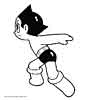 Astro Boy cartoon coloring plate
