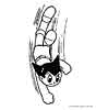 Astro Boy cartoon coloring sheet