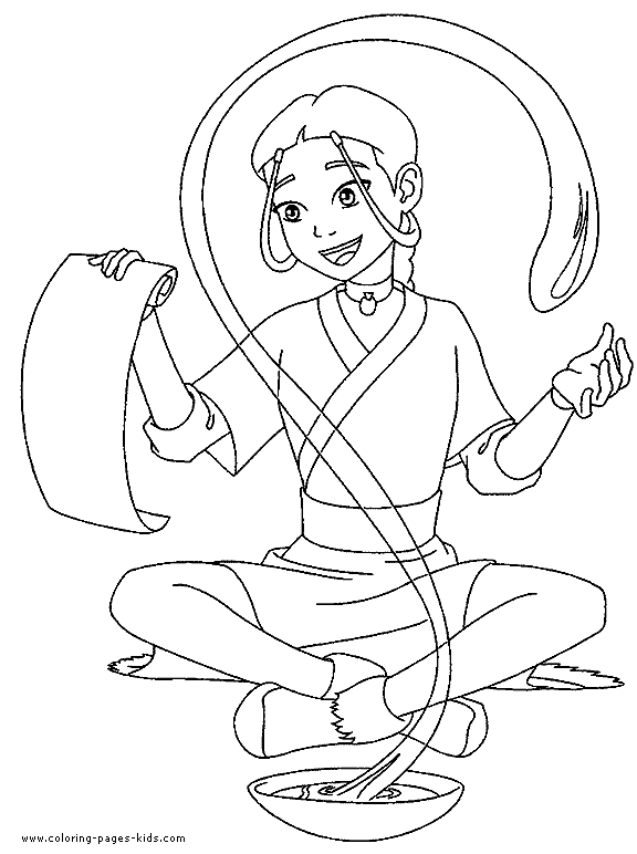 Avatar The Last Airbender color page cartoon characters coloring pages, color plate, coloring sheet,printable coloring picture