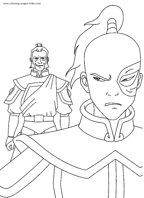 Avatar The Last Airbender color page - Coloring pages for kids - Cartoon  characters coloring pages - printable coloring pages - color pages - kids  coloring pages - coloring sheet - coloring
