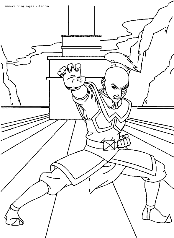 Avatar The Last Airbender color page cartoon characters coloring pages, color plate, coloring sheet,printable coloring picture