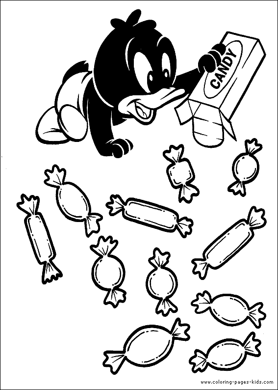 Daffy Duck Baby Looney Tunes color page cartoon characters coloring pages, color plate, coloring sheet,printable coloring picture