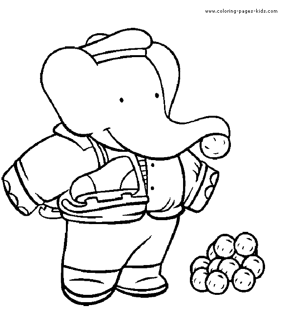 Babar coloring page 
