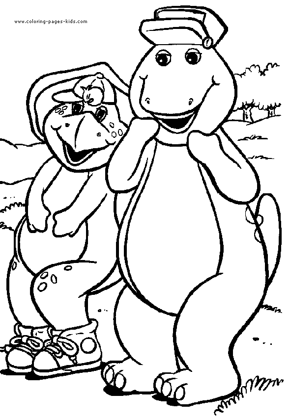 Barney color page cartoon characters coloring pages, color plate, coloring sheet,printable coloring picture