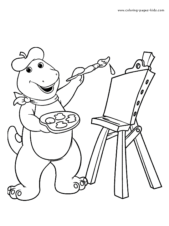 Download Barney color page - Coloring pages for kids - Cartoon ...