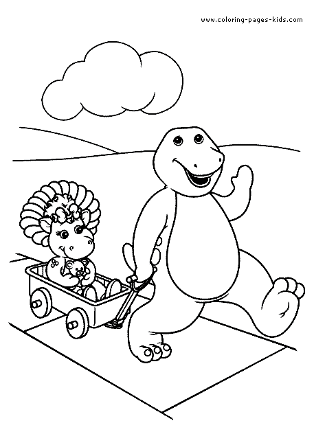 Barney color page cartoon characters coloring pages, color plate, coloring sheet,printable coloring picture