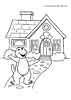 Free Barney coloring page for kids