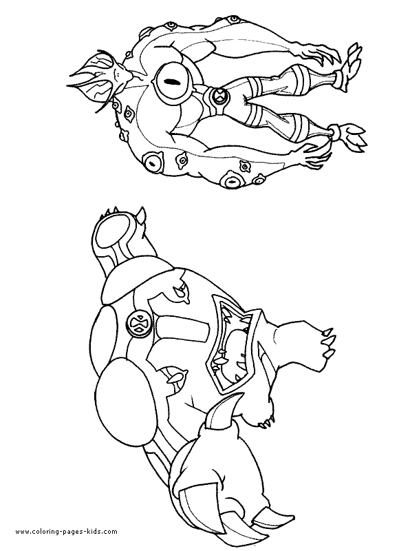Ben 10 coloring page of Wildmut and Eye Guy