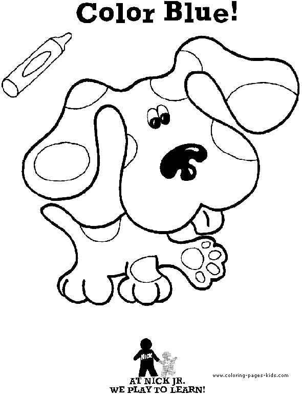 Blue's Clues color page, cartoon characters coloring pages, color plate, coloring sheet,printable coloring picture