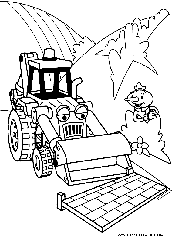 Bob the Builder color page, cartoon characters coloring pages, color plate, coloring sheet,printable coloring picture