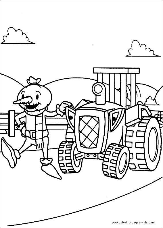 Bob the Builder color page, cartoon characters coloring pages, color plate, coloring sheet,printable coloring picture