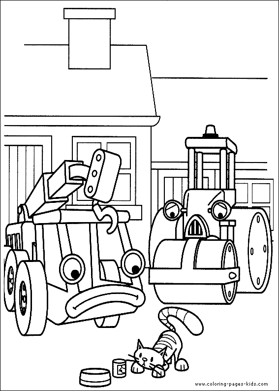 Bob the Builder color page, cartoon characters coloring pages, color plate, coloring sheet,printable coloring picture