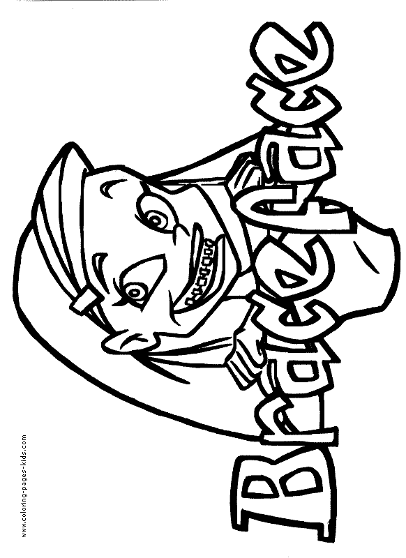 Braceface color page cartoon characters coloring pages, color plate, coloring sheet,printable coloring picture