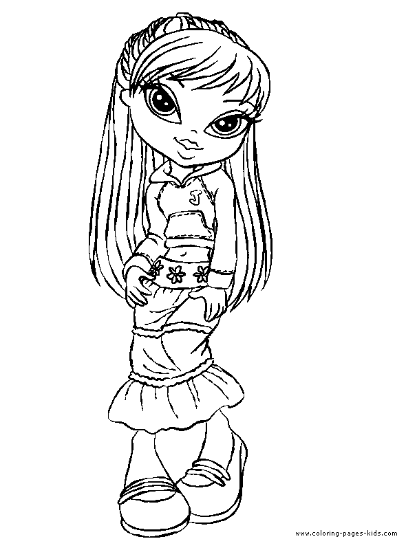 Bratz color page cartoon characters coloring pages, color plate, coloring sheet,printable coloring picture