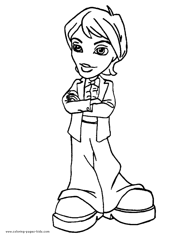 Bratz color page cartoon characters coloring pages, color plate, coloring sheet,printable coloring picture