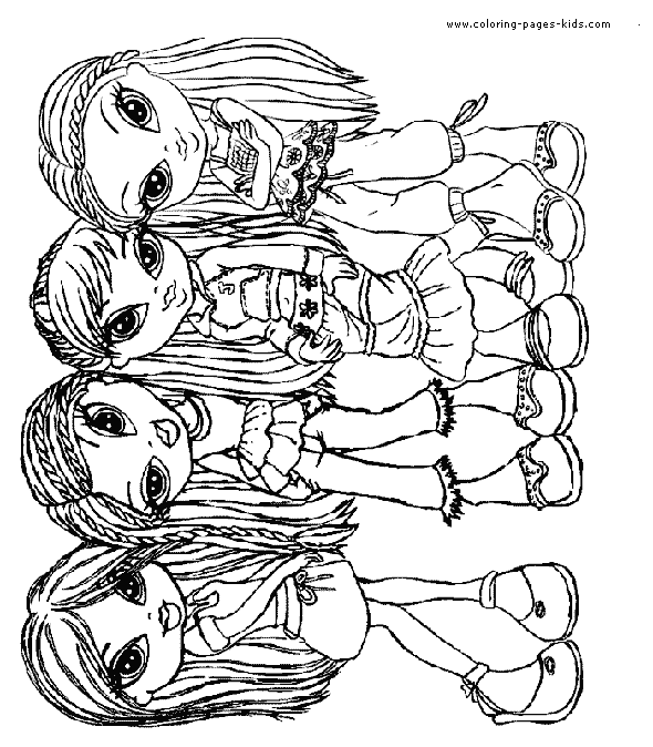 Bratz color page cartoon characters coloring pages, color plate, coloring sheet,printable coloring picture