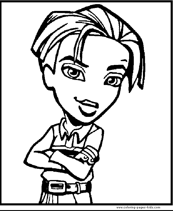 Bratz color page cartoon characters coloring pages, color plate, coloring sheet,printable Bratz Boyz