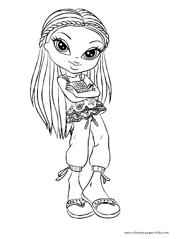 Bratz color page - cartoon coloring - Coloring pages for kids