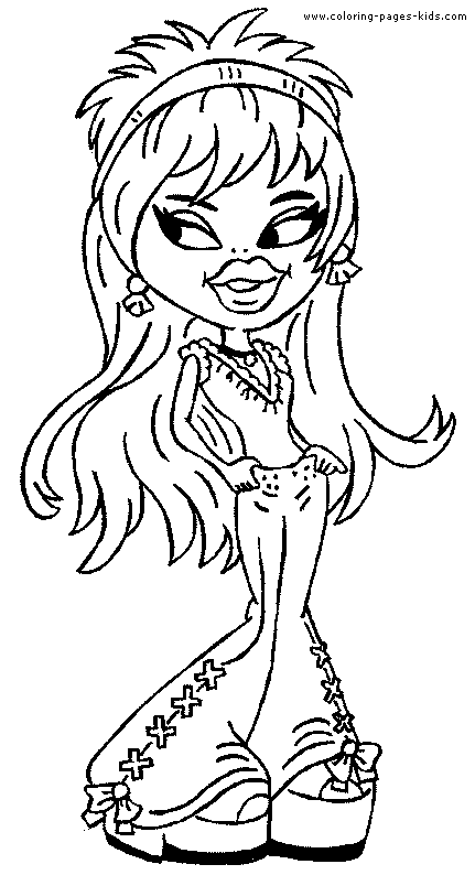 Bratz color page cartoon characters coloring pages, color plate, coloring sheet,printable coloring picture