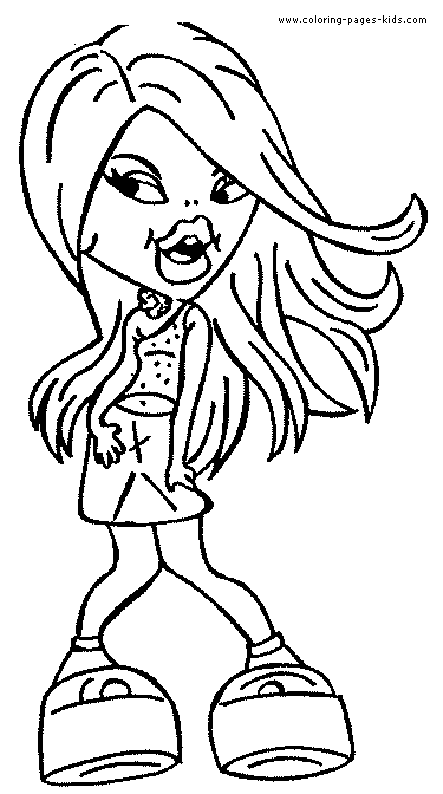 Bratz color page cartoon characters coloring pages, color plate, coloring sheet,printable coloring picture