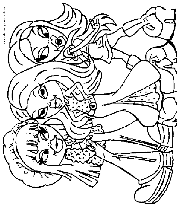 Bratz color page cartoon characters coloring pages, color plate, coloring sheet,printable coloring picture