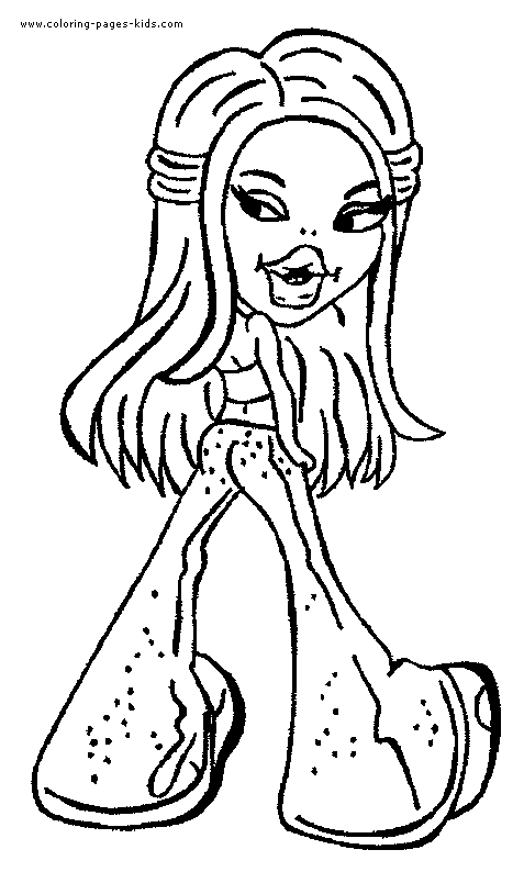 Bratz color page cartoon characters coloring pages, color plate, coloring sheet,printable coloring picture