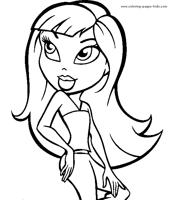 Bratz color page - Coloring pages for kids - Cartoon characters ...