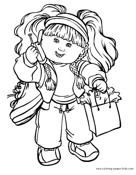 Cabbage Patch Kids color page cartoon characters coloring pages, color plate, coloring sheet,printable coloring picture