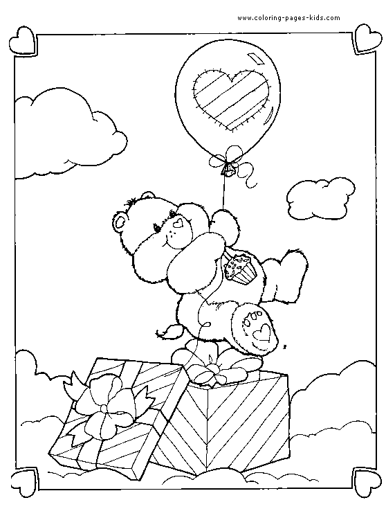 Care Bear colouring sheet