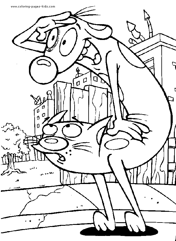 CatDog color page cartoon characters coloring pages, color plate, coloring sheet,printable coloring picture