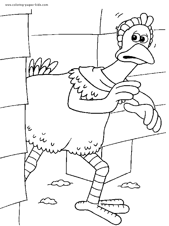 Chicken Run color page cartoon characters coloring pages, color plate, coloring sheet,printable coloring picture