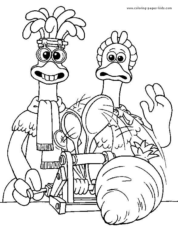Chicken Run color page cartoon characters coloring pages, color plate, coloring sheet,printable coloring picture