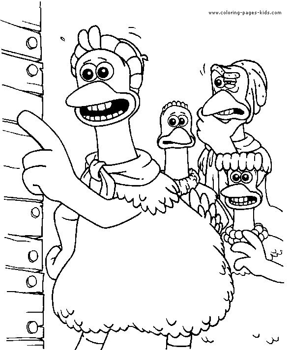 Chicken Run color page cartoon characters coloring pages, color plate, coloring sheet,printable coloring picture