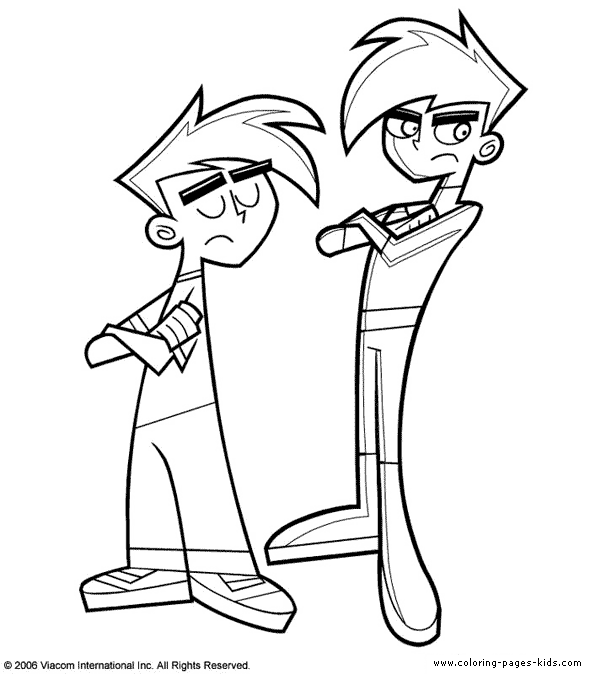 danny phantom coloring pages game time - photo #6