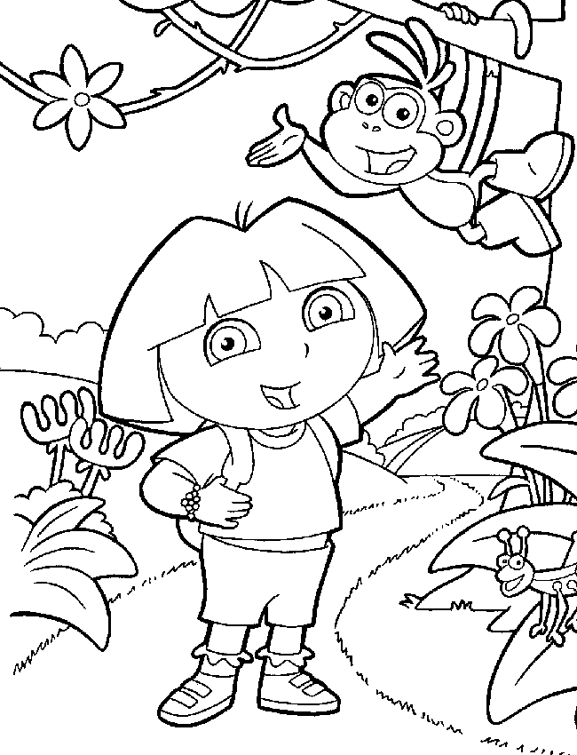 Dora the Explorer color page
