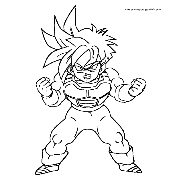 Dragon Ball Goku Super Saiyan Coloring Pages - Free Printable