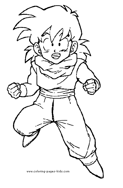 Dragon Ball Z color page, cartoon characters coloring pages, color plate, coloring sheet,printable coloring picture